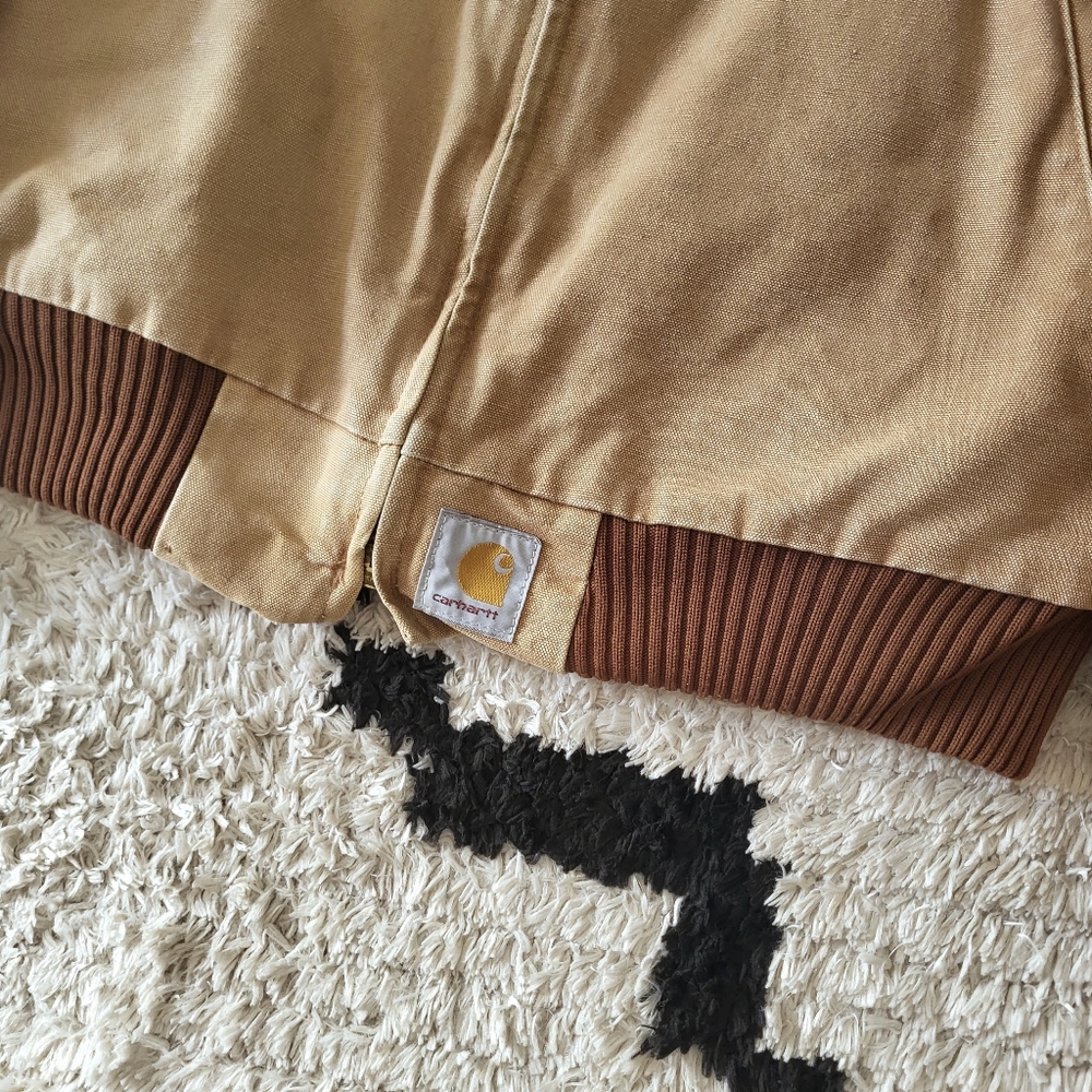 Vtg Carhartt J13 BRN Santa Fe Western Jacket Red Quilted Lined Large Brown Read - Picture 3 of 11